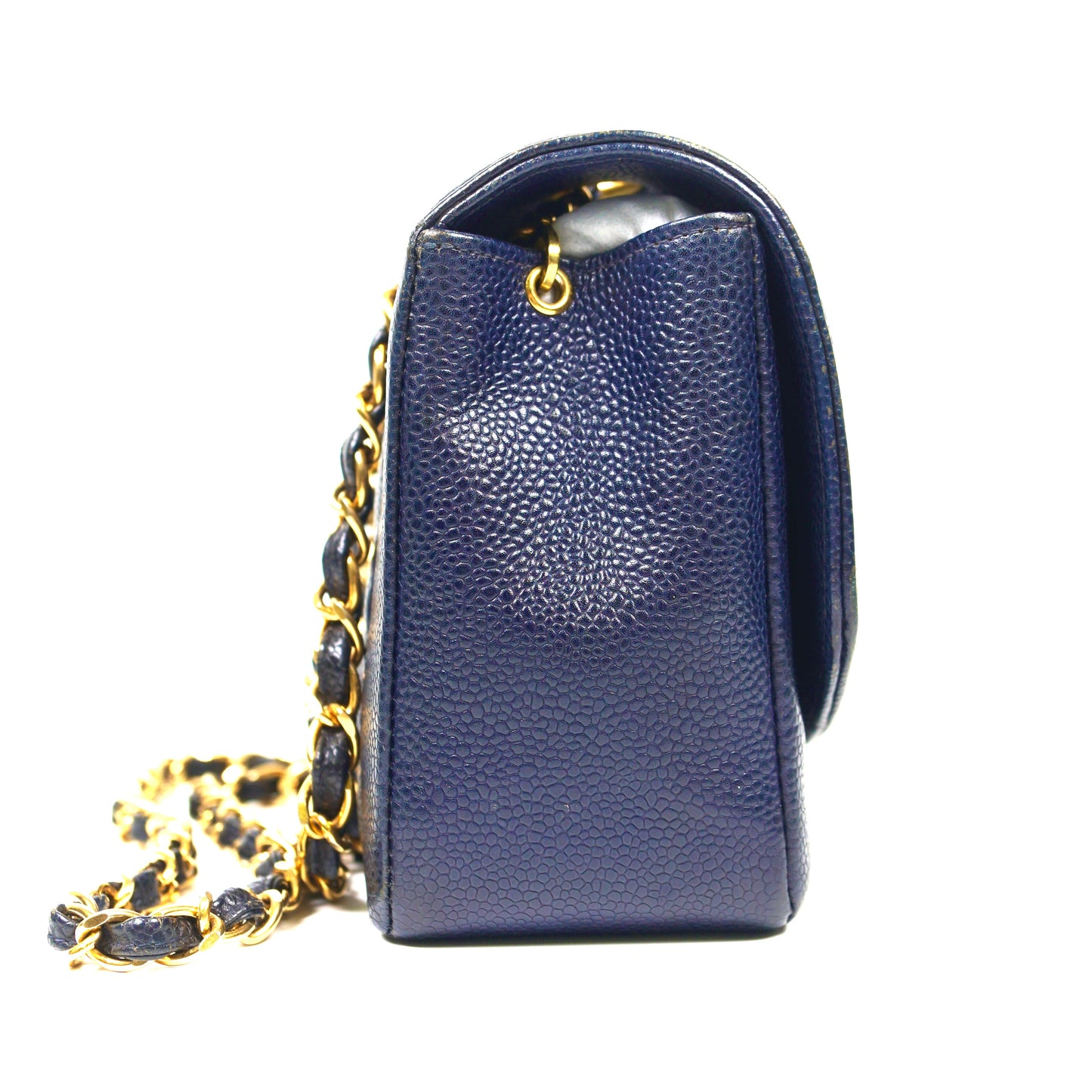 Petra, 2 Series Small Diana Navy Caviar with seal and card
