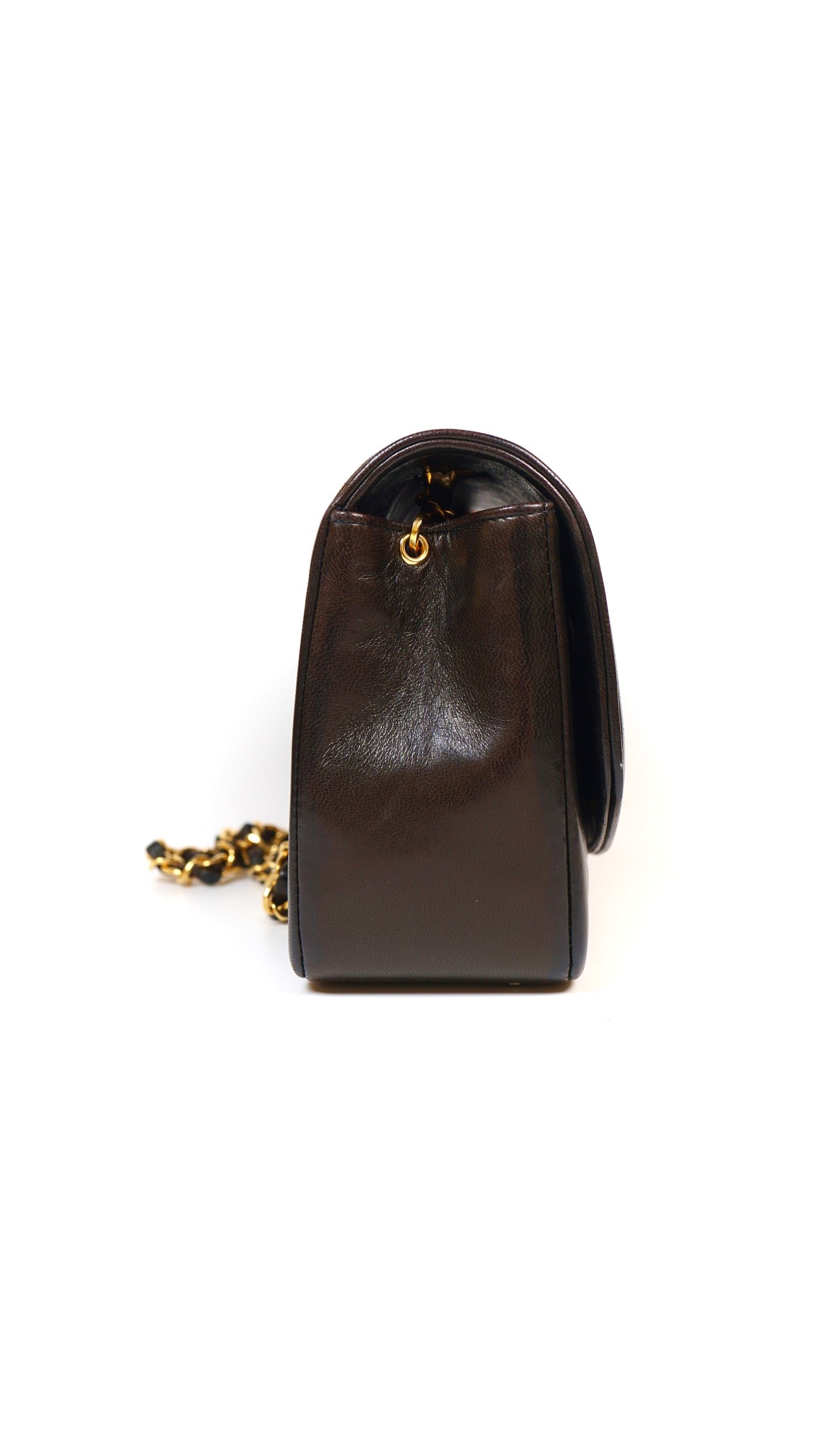 RM, 2 series small black lambskin diana with seal and card