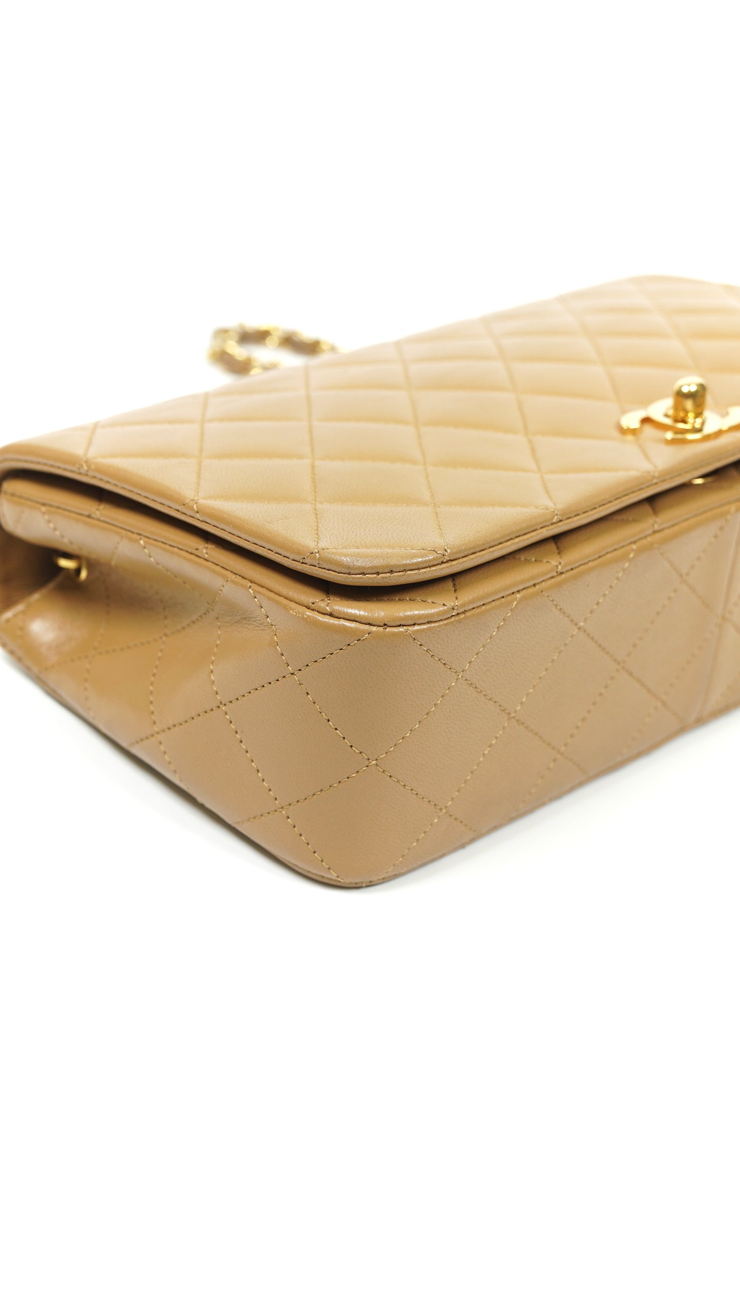 Stanislaw, 1 series 23cm full flap yellow caramel lambskin with seal and card