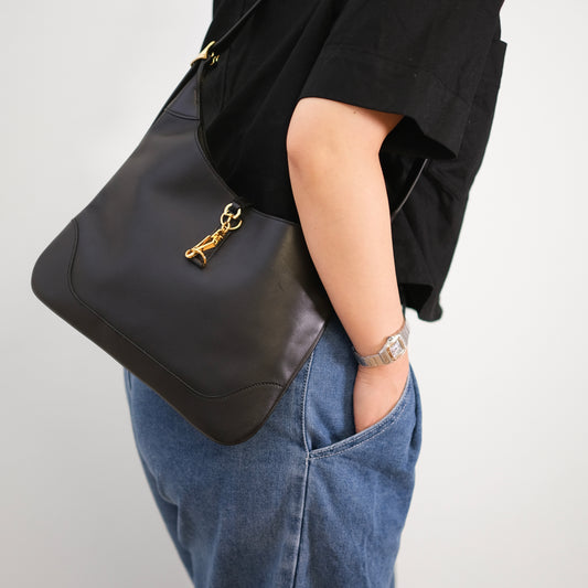 [SPRING SALE] Rinn, 1969 Trim 31 Black Calfskin with stamp Y