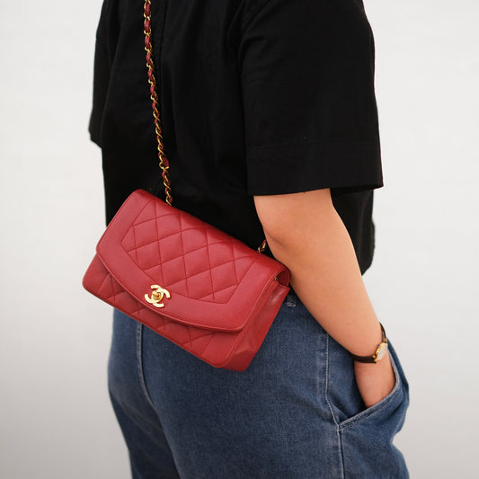 [SPRING SALE] Fiona, 2 series small Diana Red caviar with seal and card