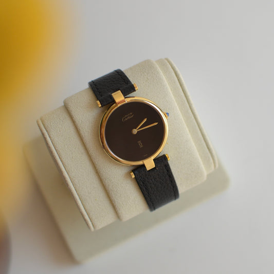 H - CARTIER6 - Cartier Must de Vendome Black Dial 