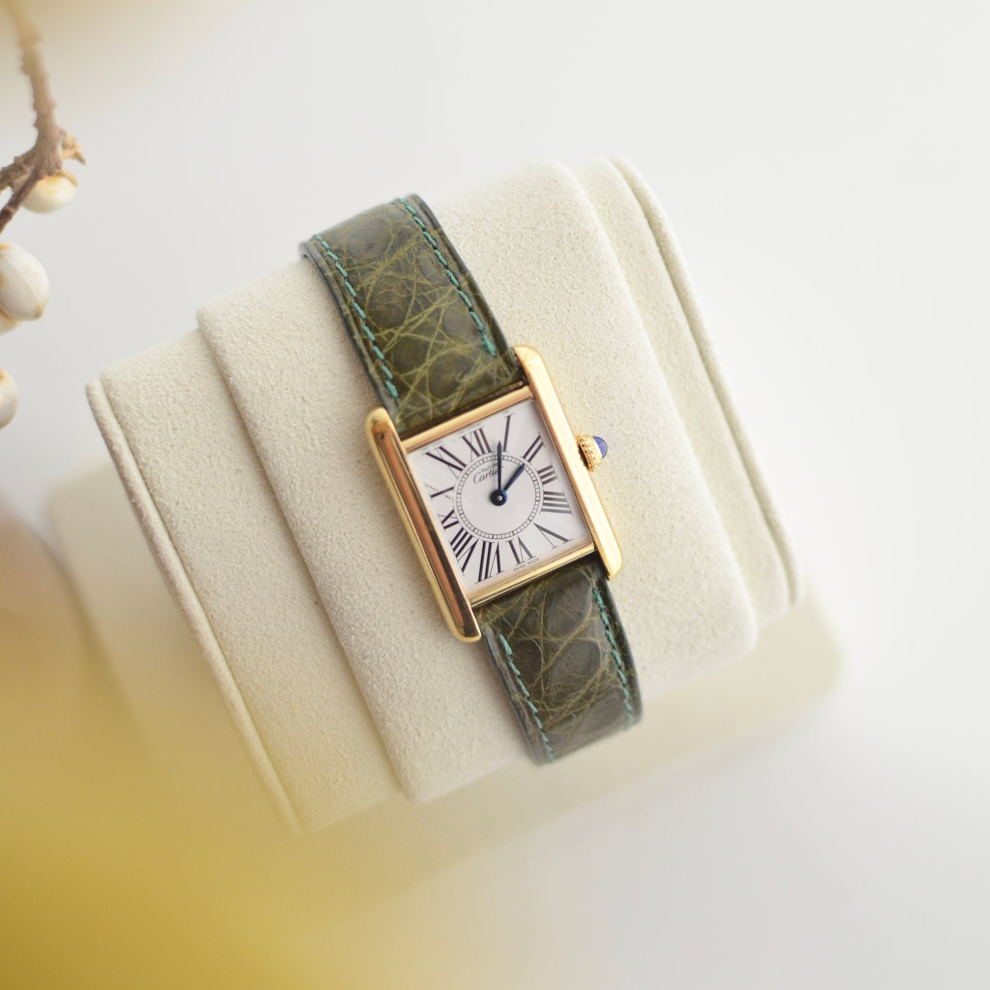 Dax, Cartier Must de Tank Opaline Dial SM Size