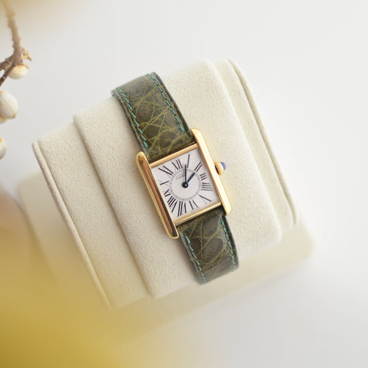 Dax, Cartier Must de Tank Opaline Dial SM Size