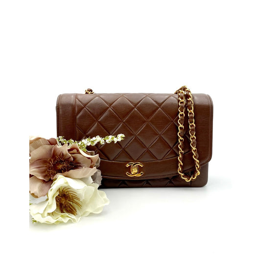 Ori, 3 Series Medium Diana Brown Taupe Lambskin with seal only