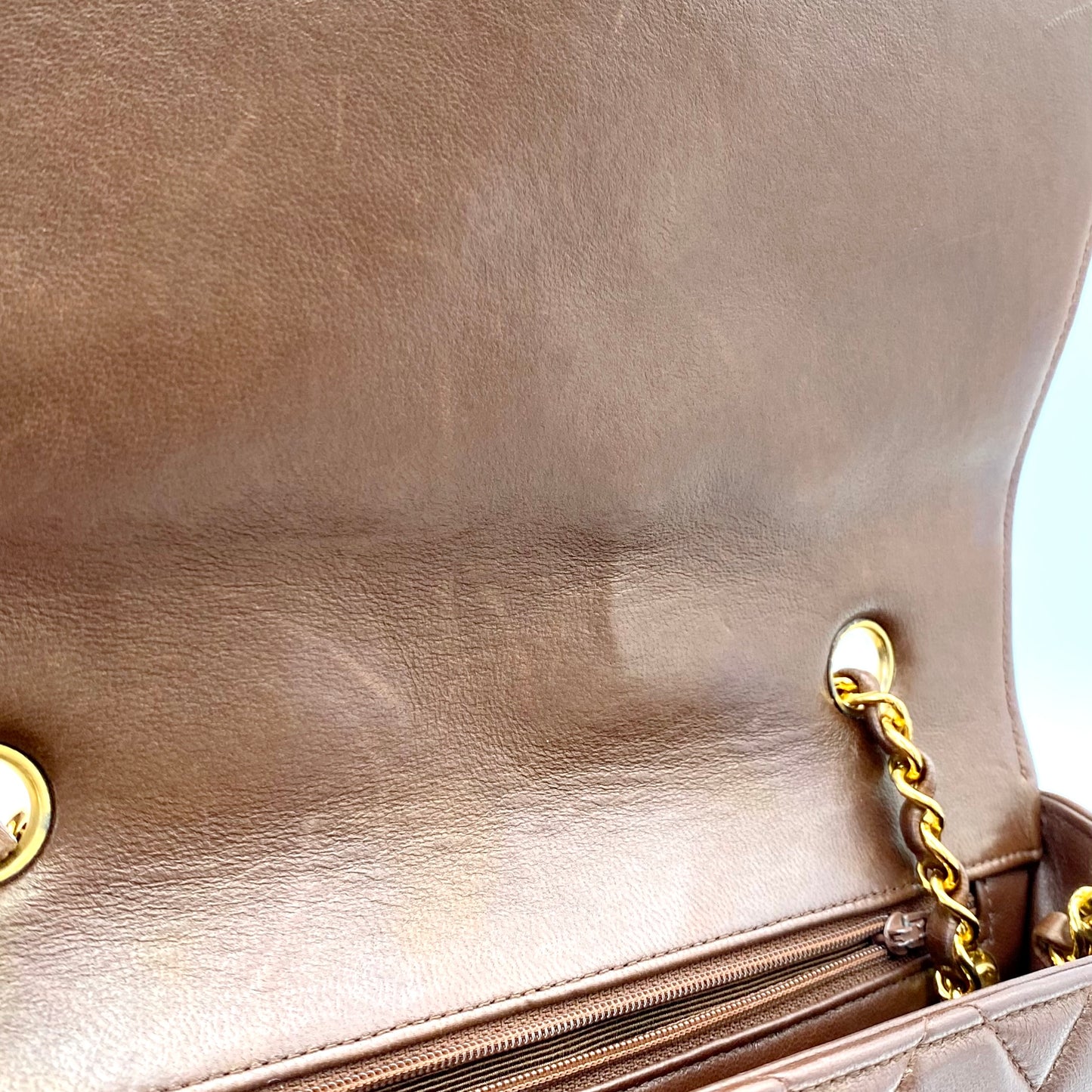 Ori, 3 Series Medium Diana Brown Taupe Lambskin with seal only