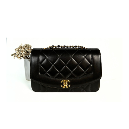 Pioco, 4 Series Small Diana Black Lambskin with seal and card