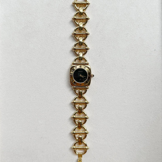 E - GUCCI1 - Gucci Horsebite 6400L 0054321 SS QZ Black