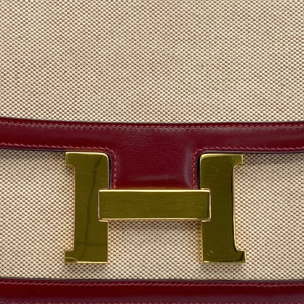 Lya, 1985 Constance 24 Rouge H Boxcalf Toile H  with stamp 〇O