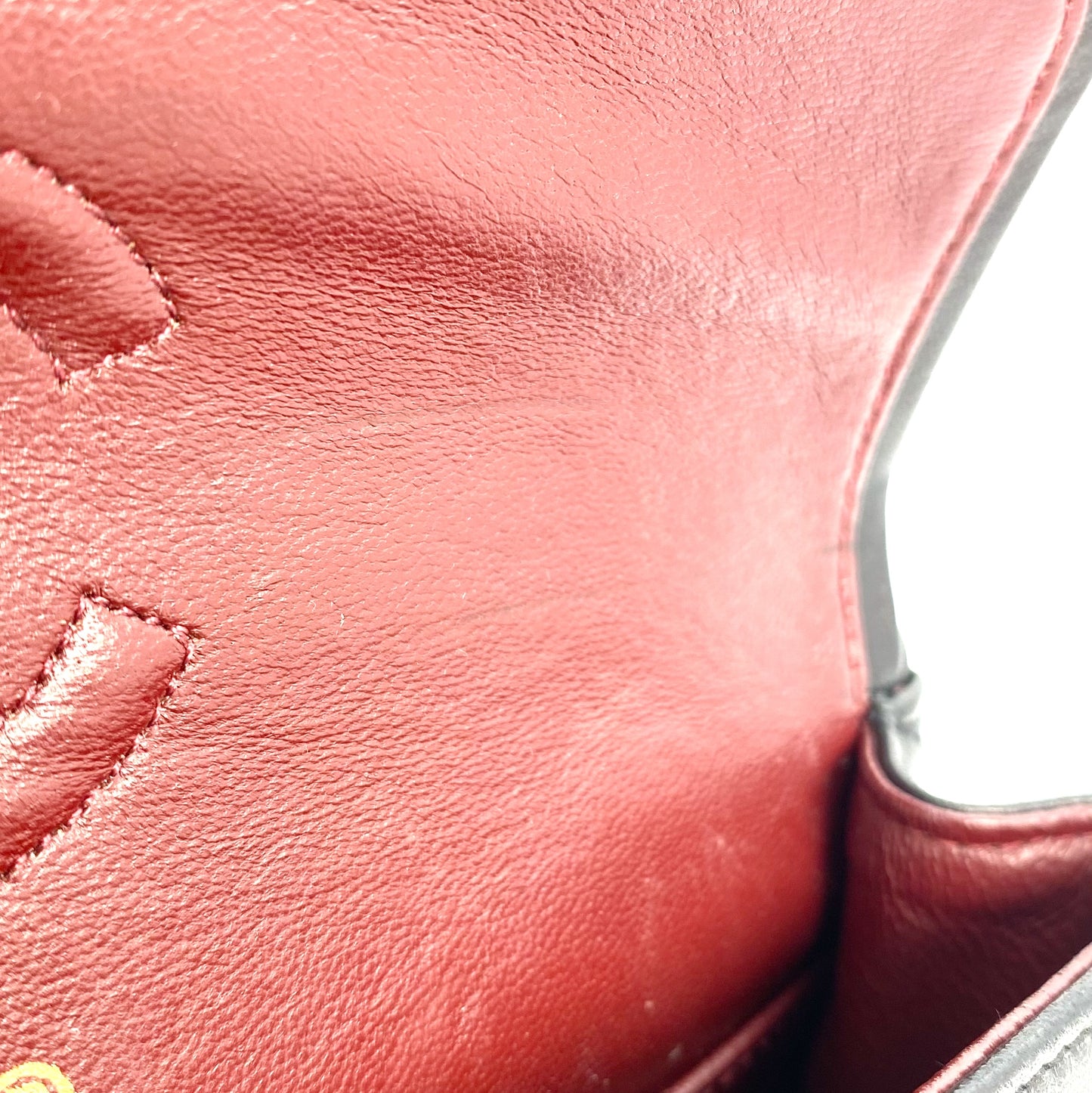 Fen, 1 Series Small Classic Flap Black Lambskin Gold Hardware with seal and card