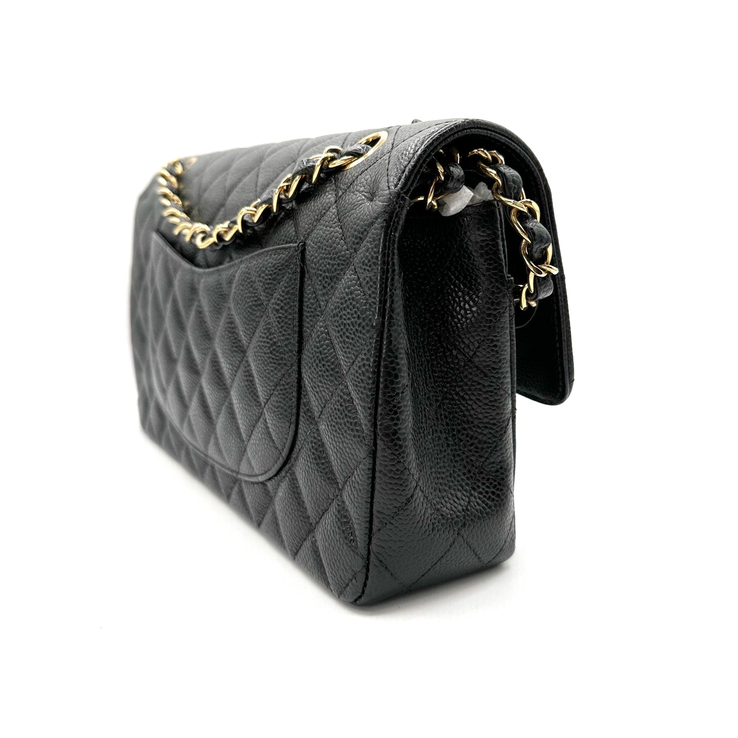 Laurel, 7 series medium classic flap black caviar with seal and card