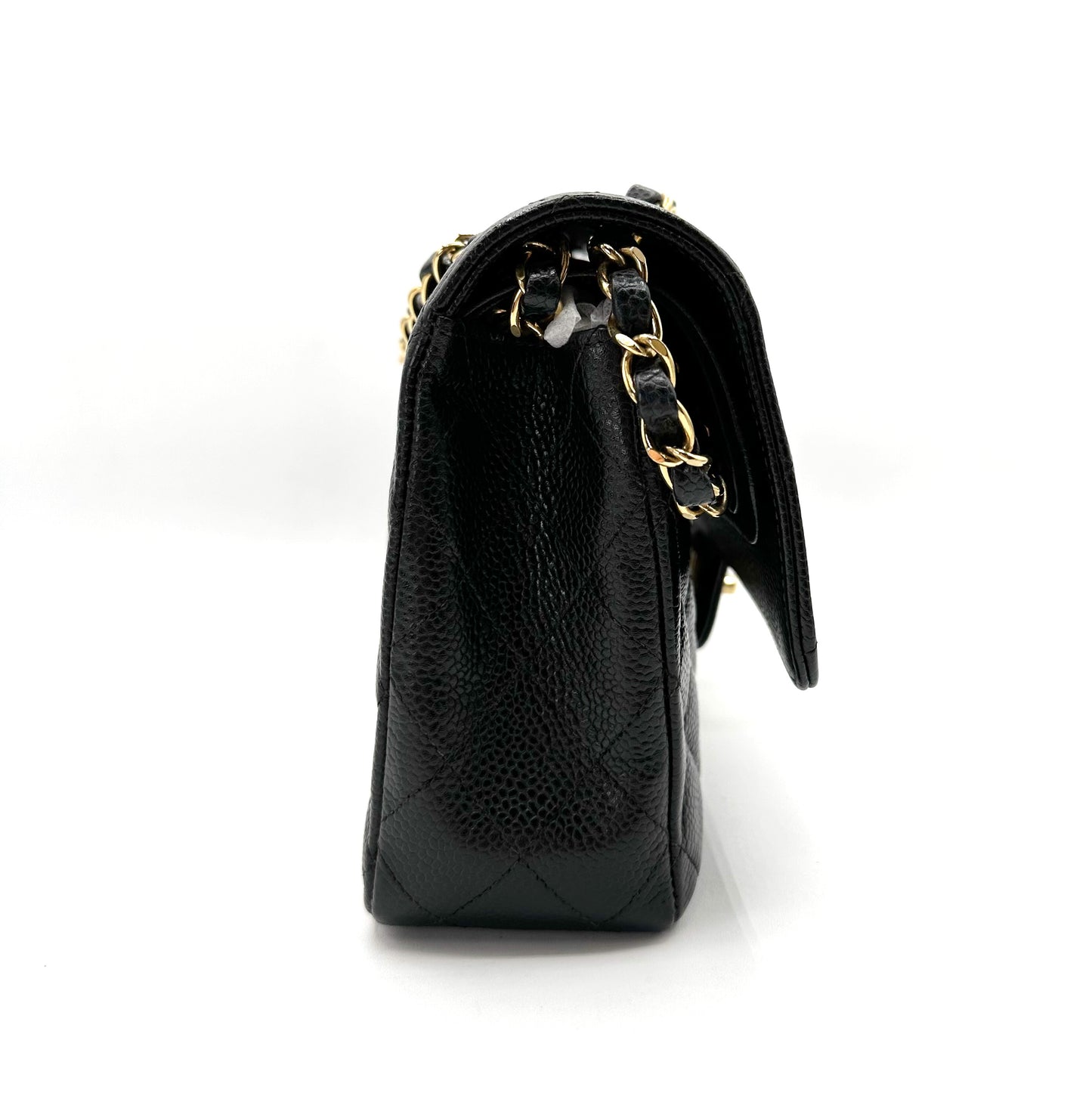 Laurel, 7 series medium classic flap black caviar with seal and card