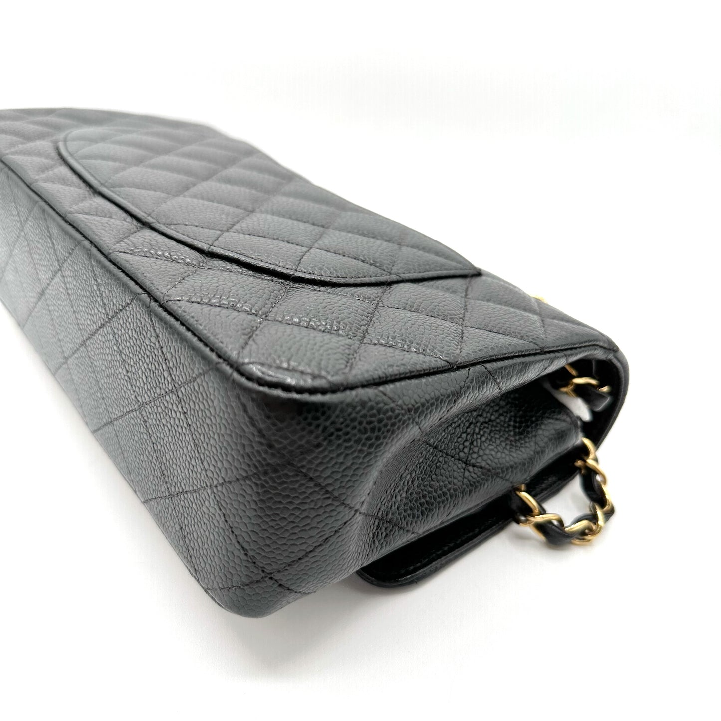 Laurel, 7 series medium classic flap black caviar with seal and card