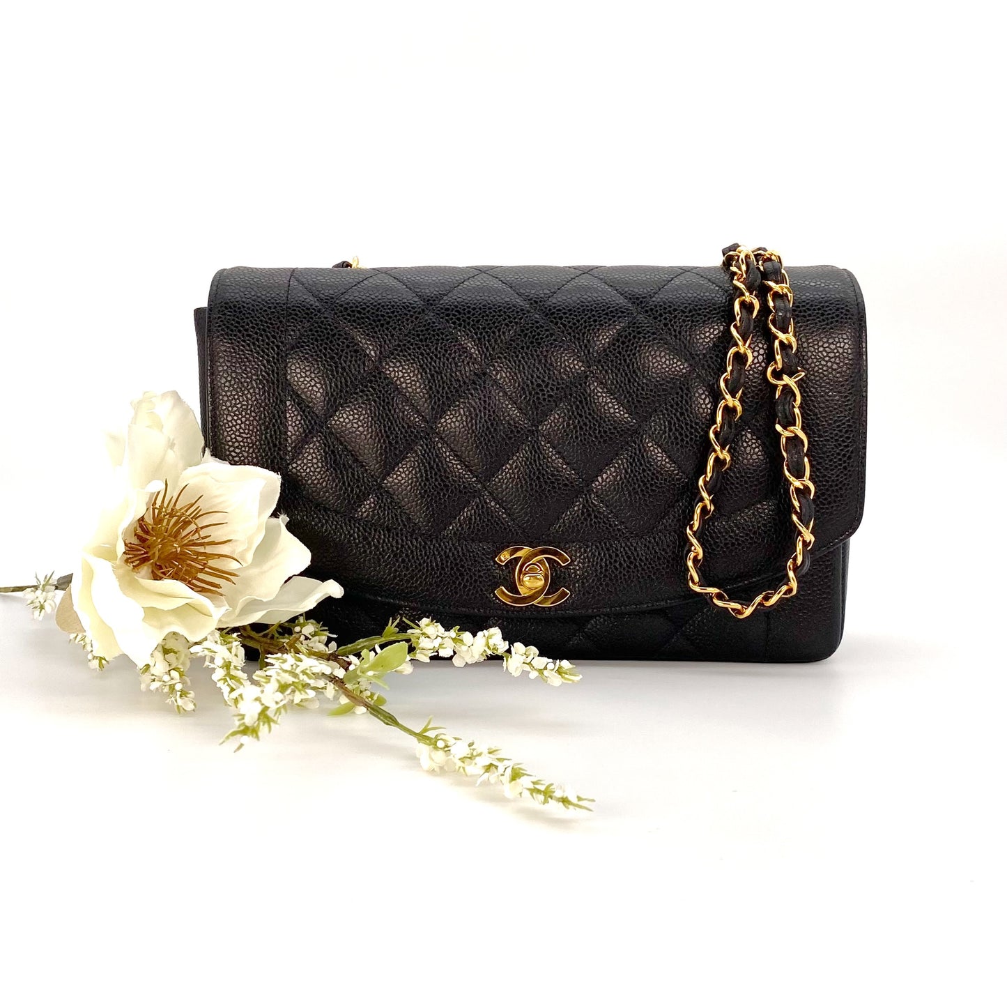 Keiko, 3 Series Medium Diana Black Caviar with seal only