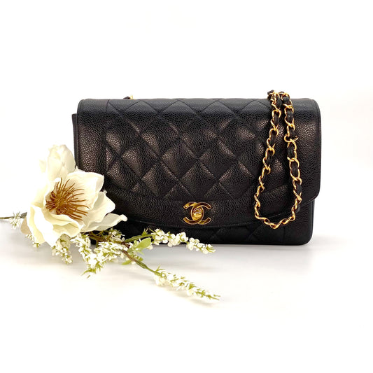 Keiko, 3 Series Medium Diana Black Caviar with seal only