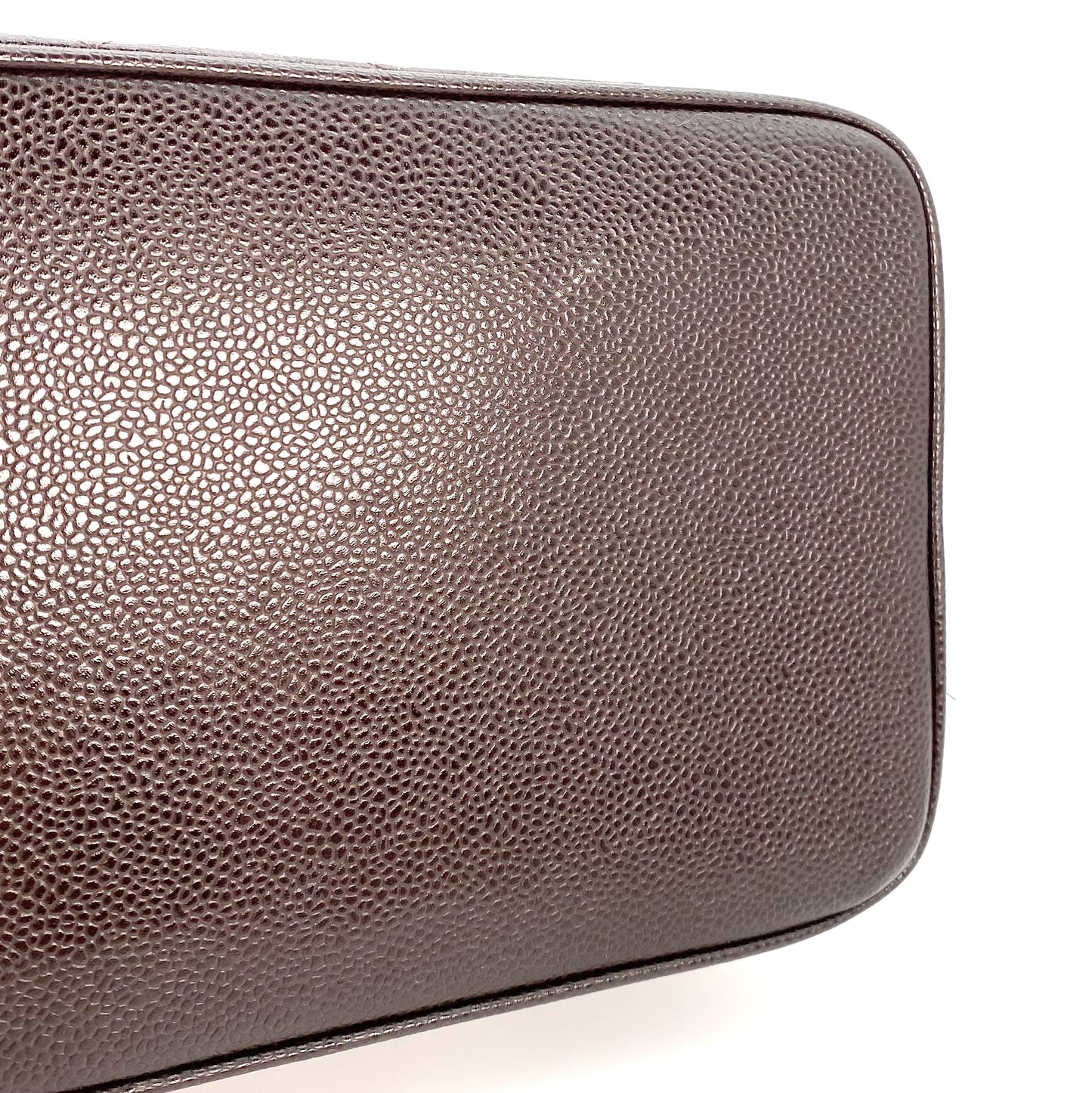 Maudy, 7 Series Medallion Brown Caviar Tote with seal and card