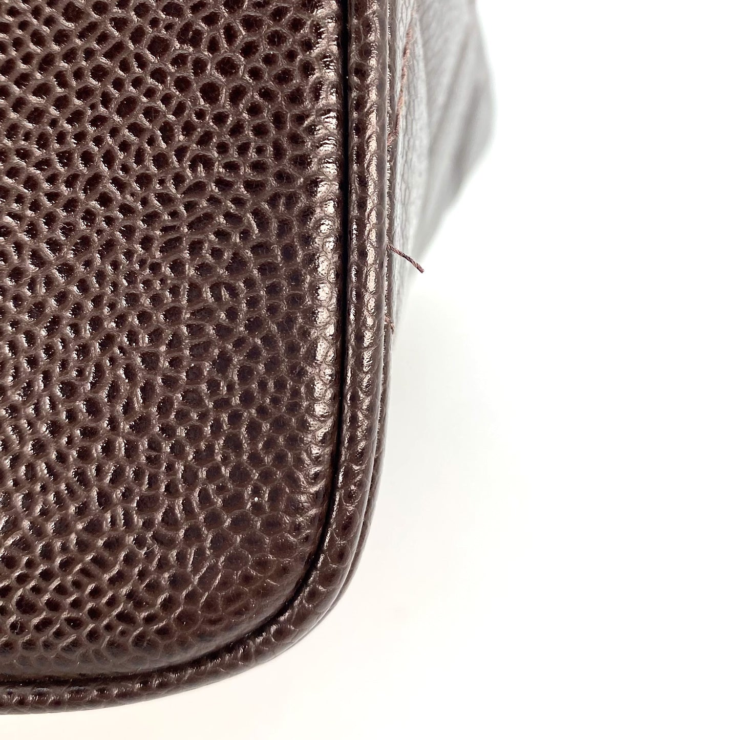 Maudy, 7 Series Medallion Brown Caviar Tote with seal and card