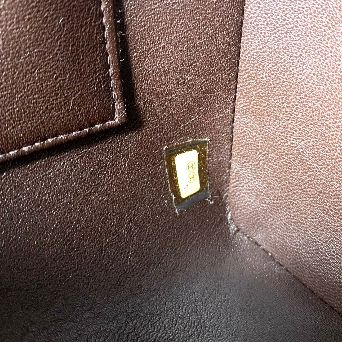 Maudy, 7 Series Medallion Brown Caviar Tote with seal and card