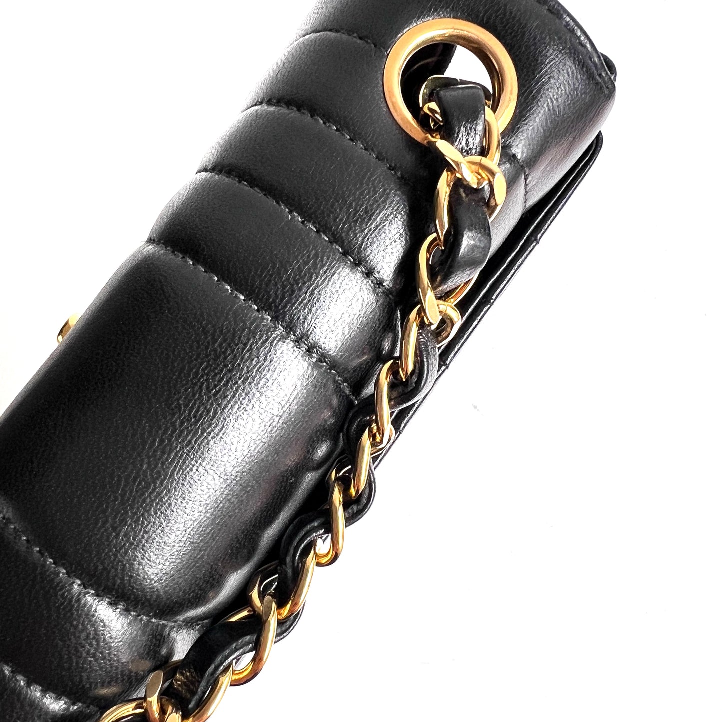 Celeste, 2 Series Square 17cm Mademoiselle Black Lambskin with seal and card