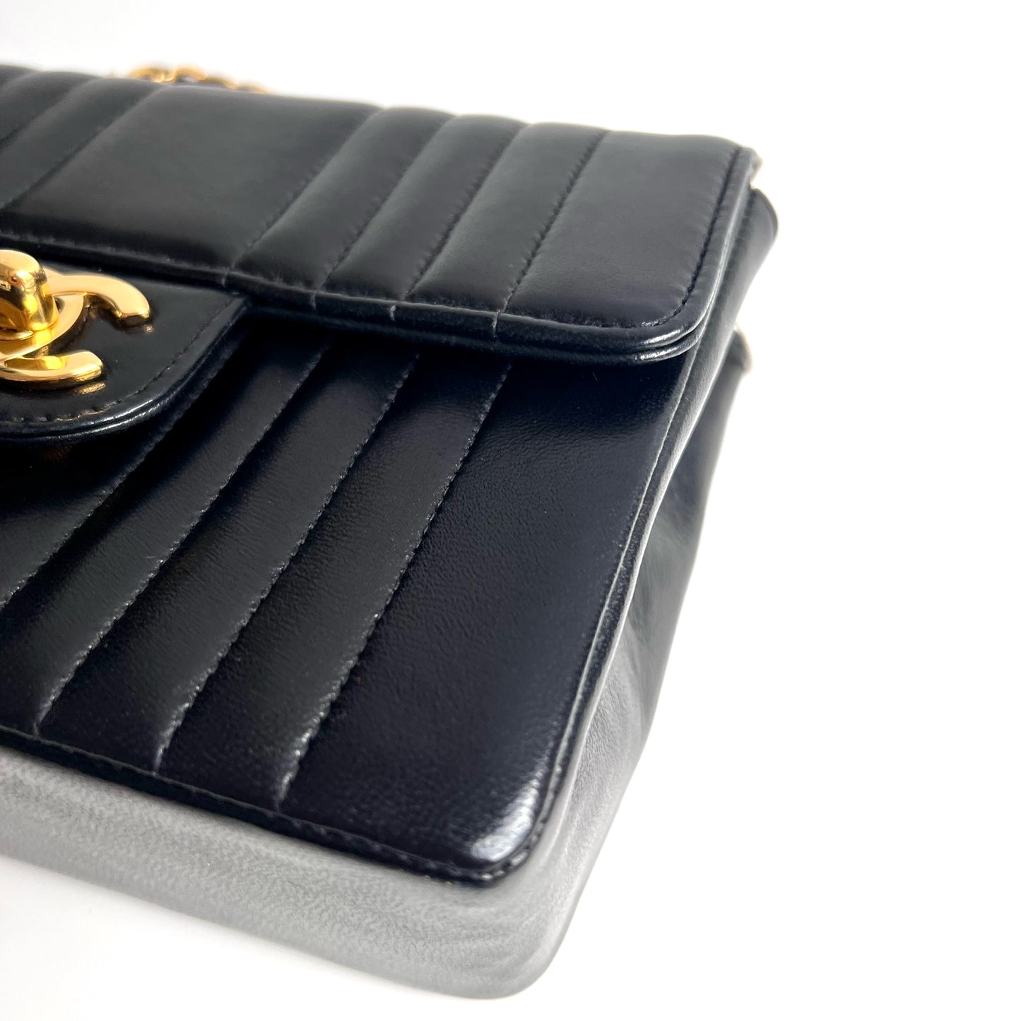 Celeste, 2 Series Square 17cm Mademoiselle Black Lambskin with seal and card