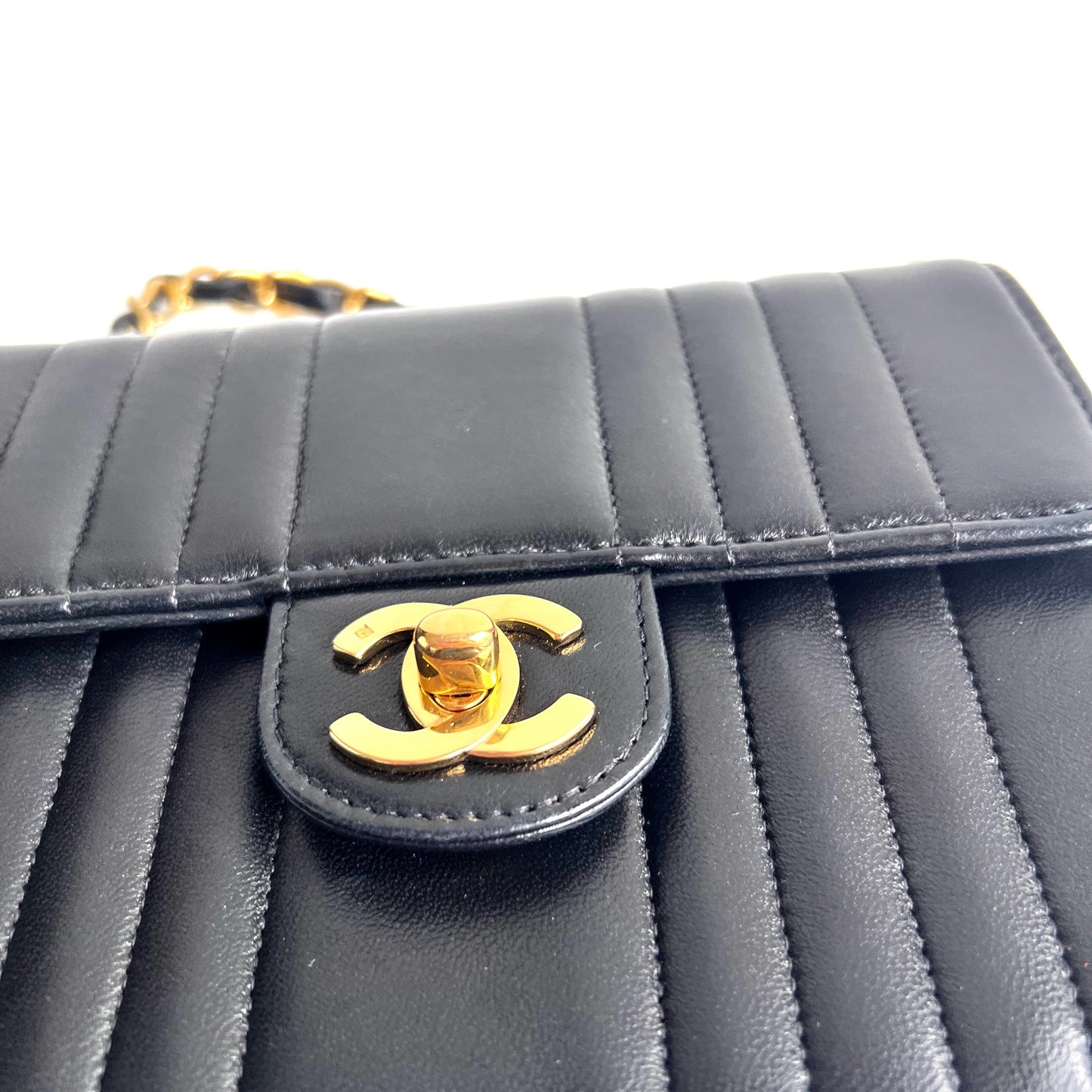 Celeste, 2 Series Square 17cm Mademoiselle Black Lambskin with seal and card