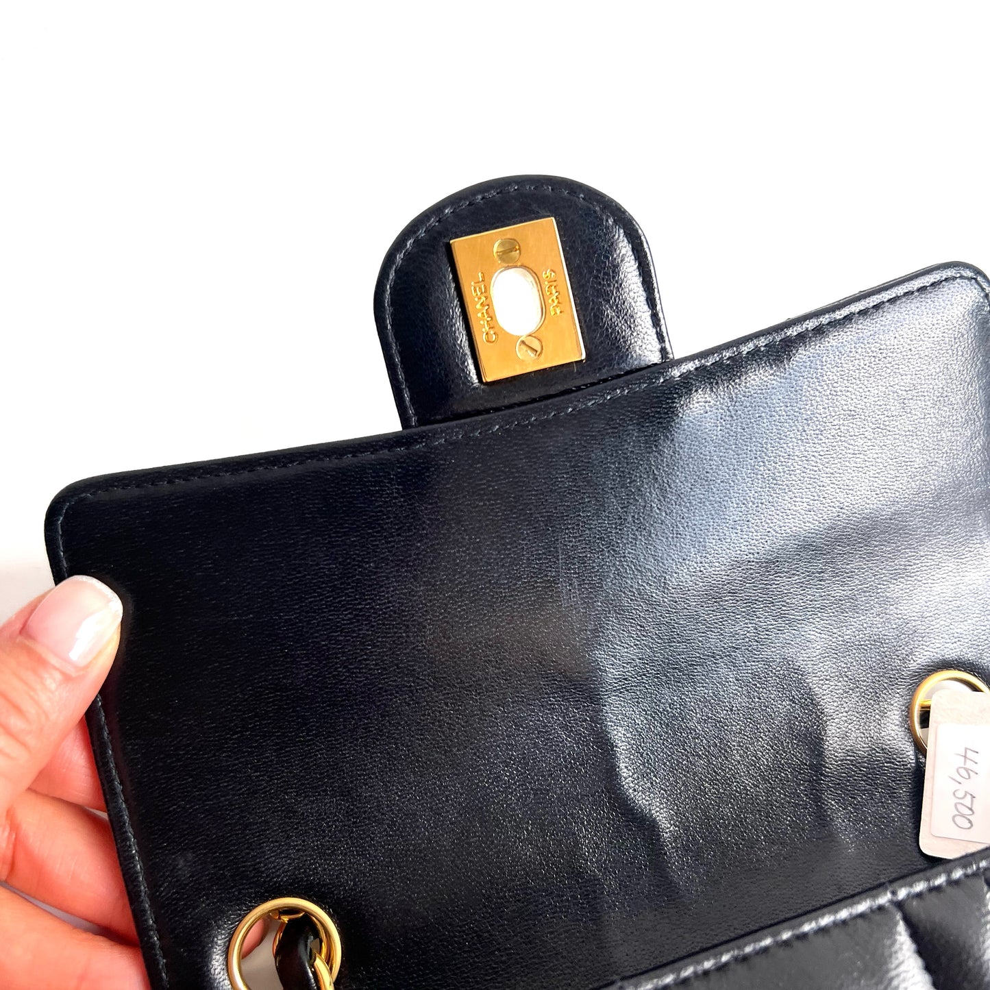 Celeste, 2 Series Square 17cm Mademoiselle Black Lambskin with seal and card