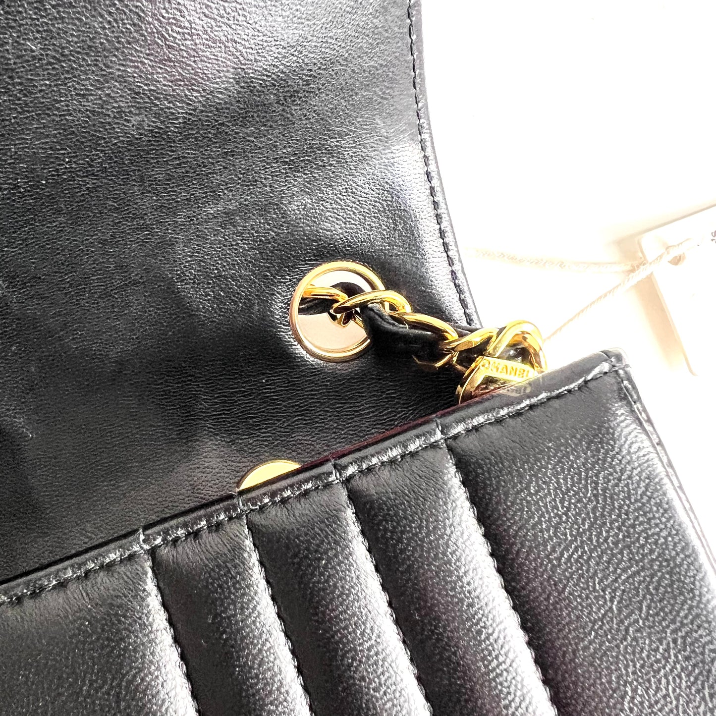 Celeste, 2 Series Square 17cm Mademoiselle Black Lambskin with seal and card