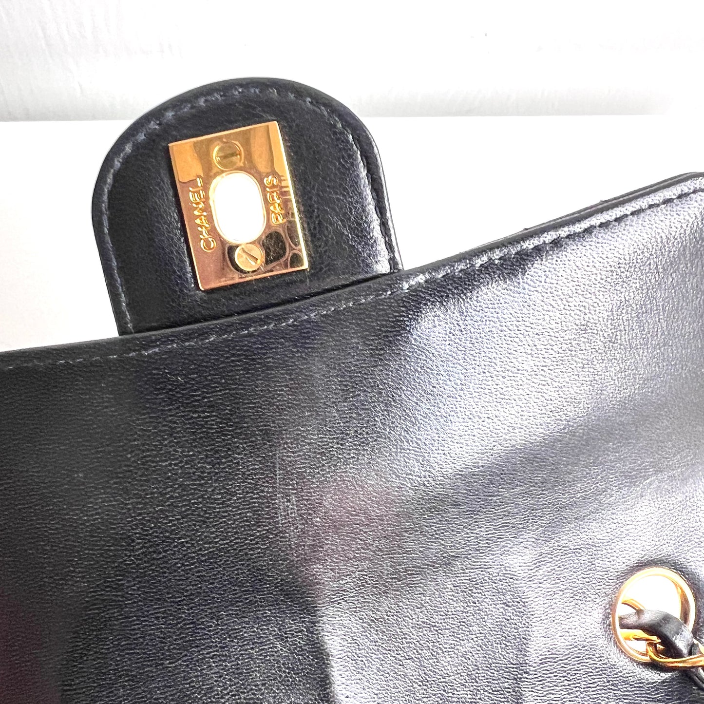 Celeste, 2 Series Square 17cm Mademoiselle Black Lambskin with seal and card