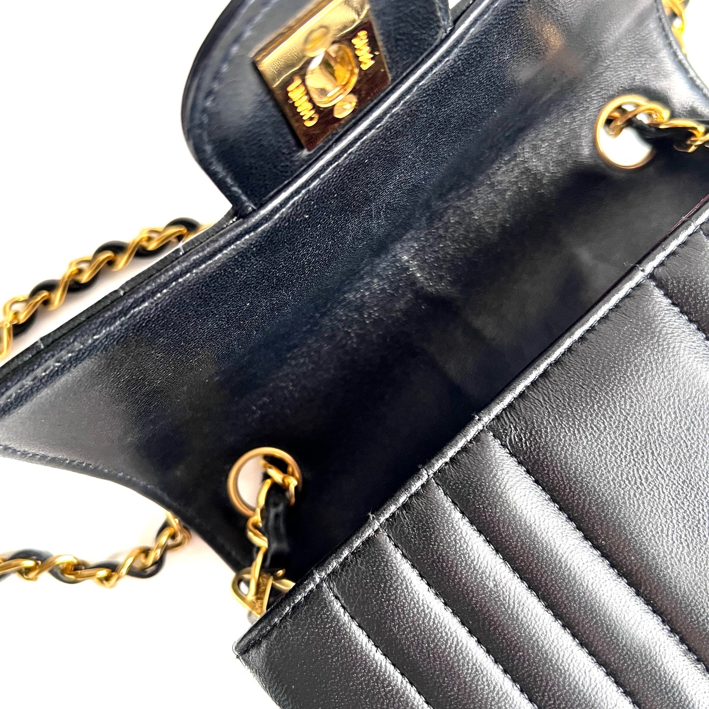 Celeste, 2 Series Square 17cm Mademoiselle Black Lambskin with seal and card