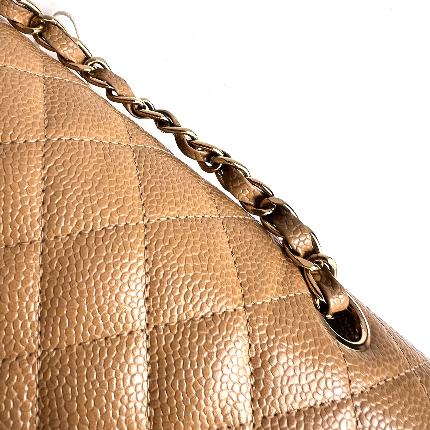 Annalise, 8 series medium classic flap beige caviar with seal and card