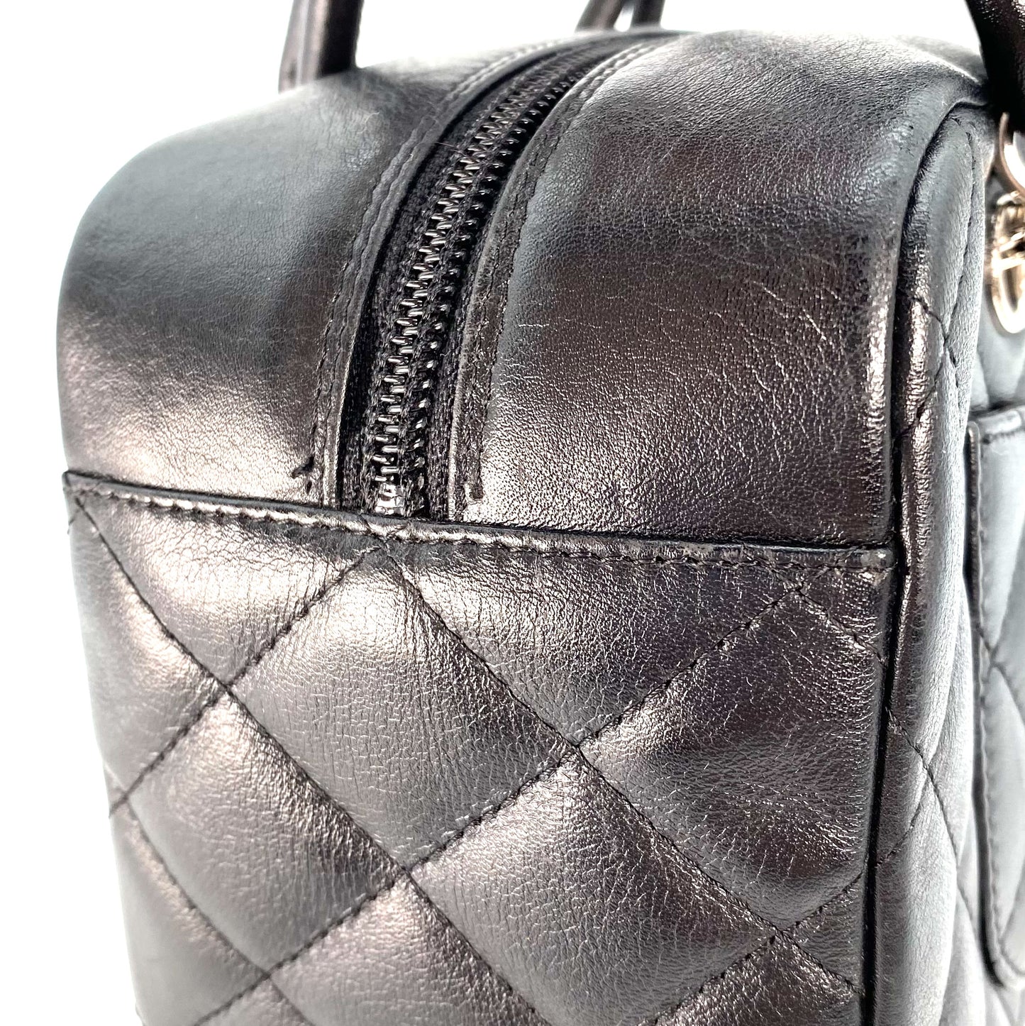 Alba, 10 Series Cambon Mini Boston Black Silver Hardware with seal only