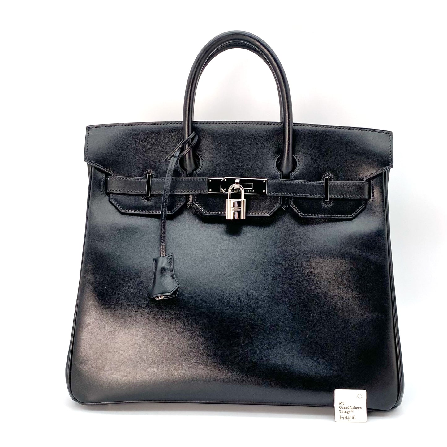 Haya, 2003 Haut A Courroies 32 Black Box Calf SIlver Hardware with stamp □G