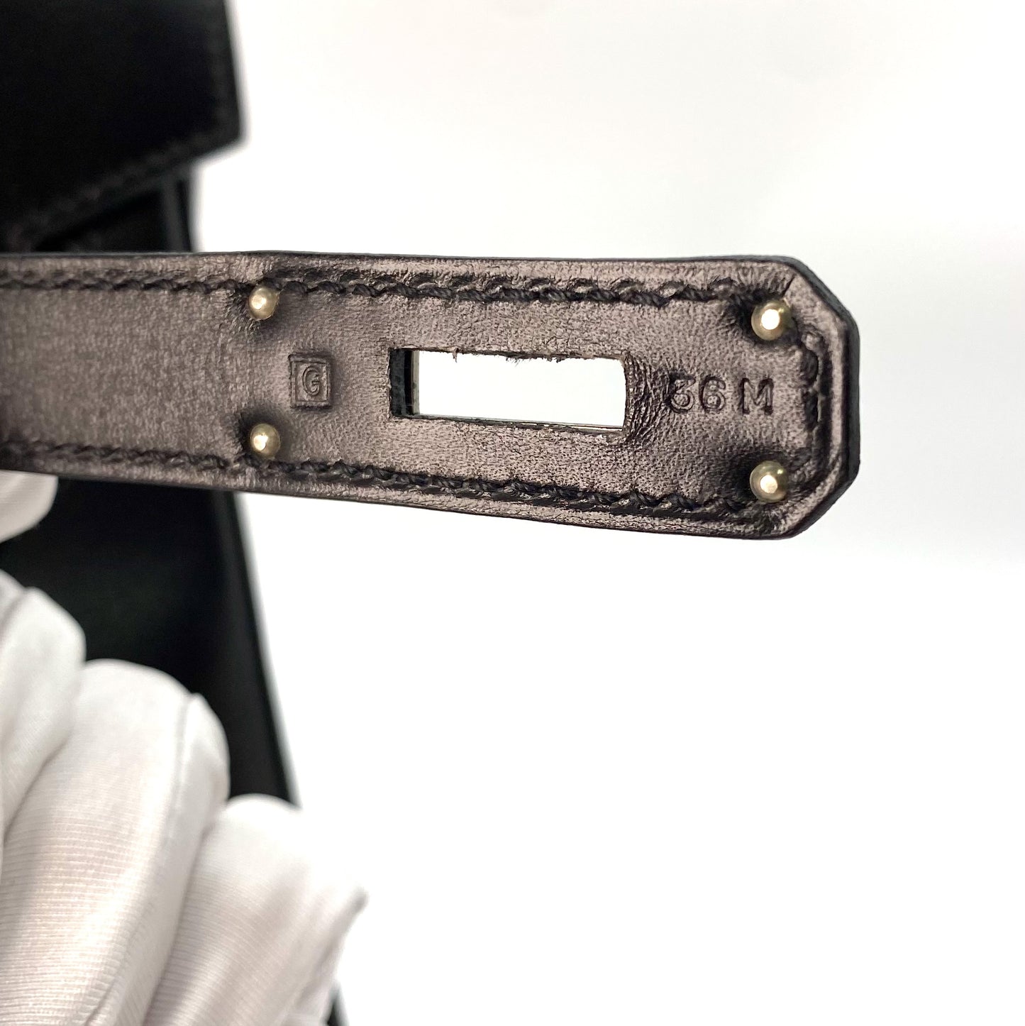 Haya, 2003 Haut A Courroies 32 Black Box Calf SIlver Hardware with stamp □G