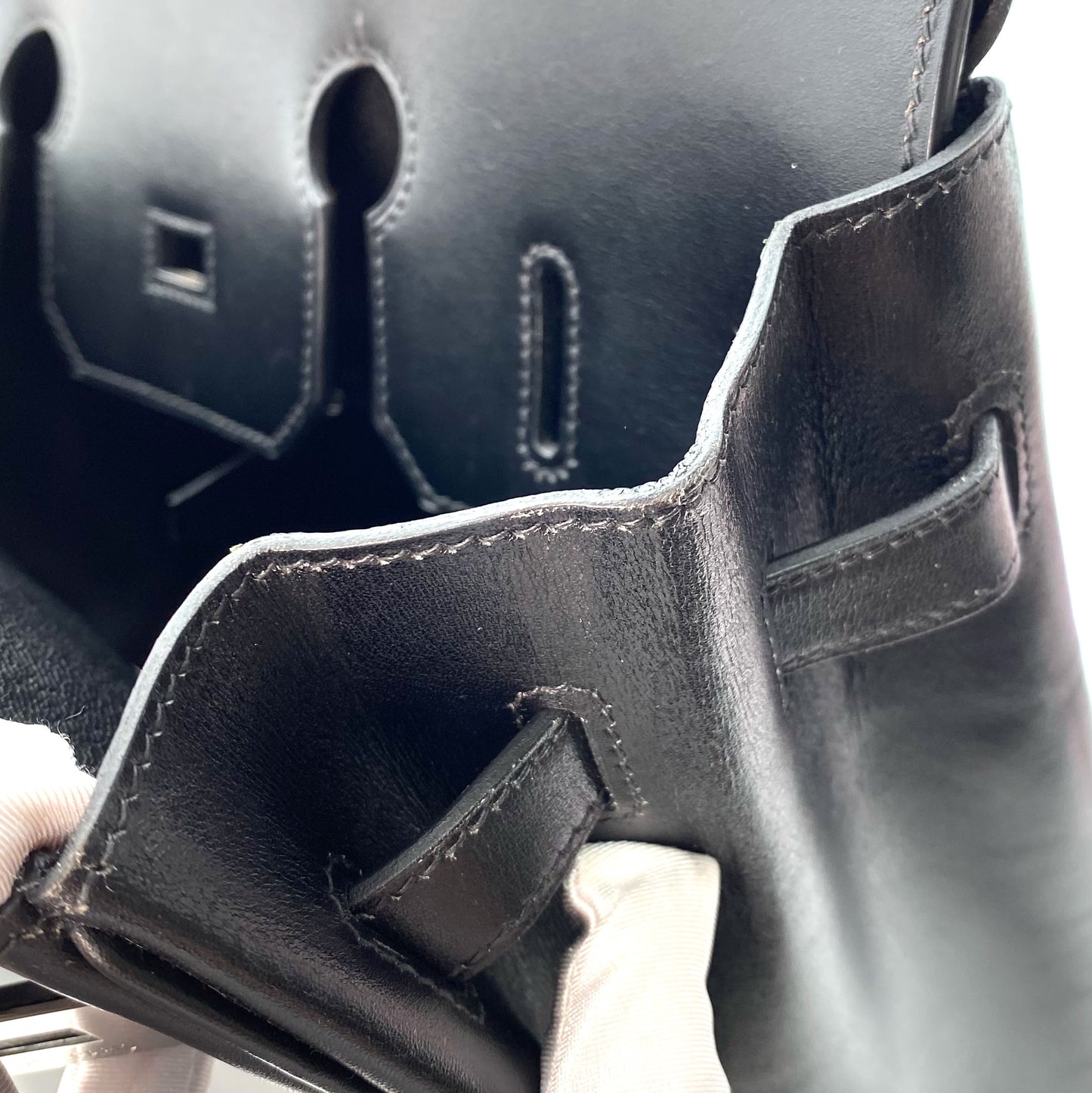 Haya, 2003 Haut A Courroies 32 Black Box Calf SIlver Hardware with stamp □G