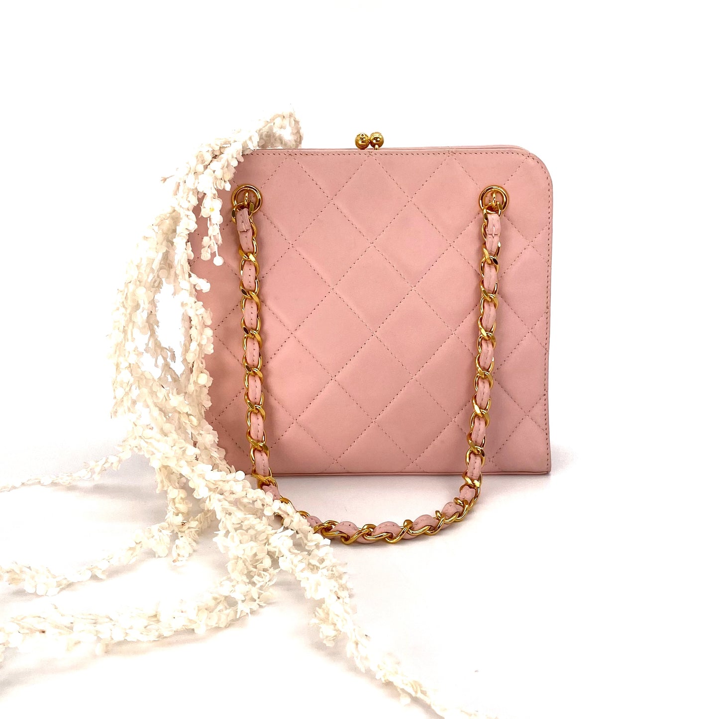Rosy, 4 Series Matelasse Chain Pink Lambskin with seal only