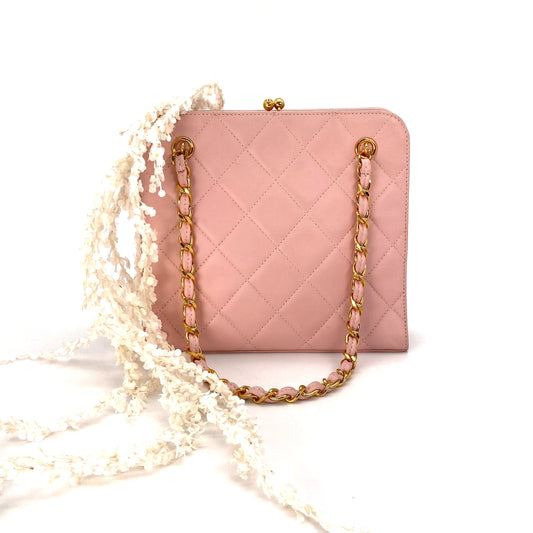 Rosy, 4 Series Matelasse Chain Pink Lambskin with seal only