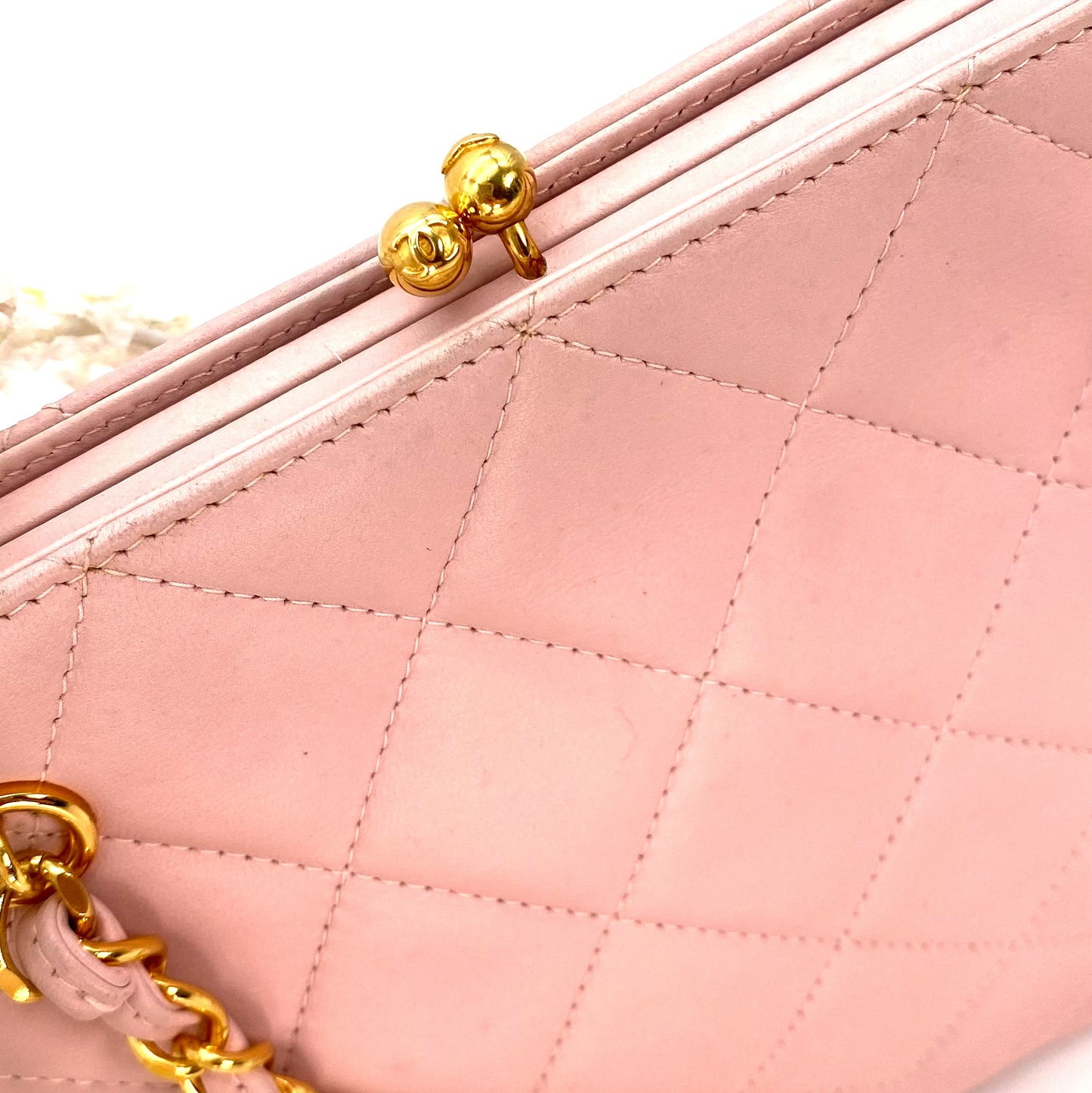 Rosy, 4 Series Matelasse Chain Pink Lambskin with seal only