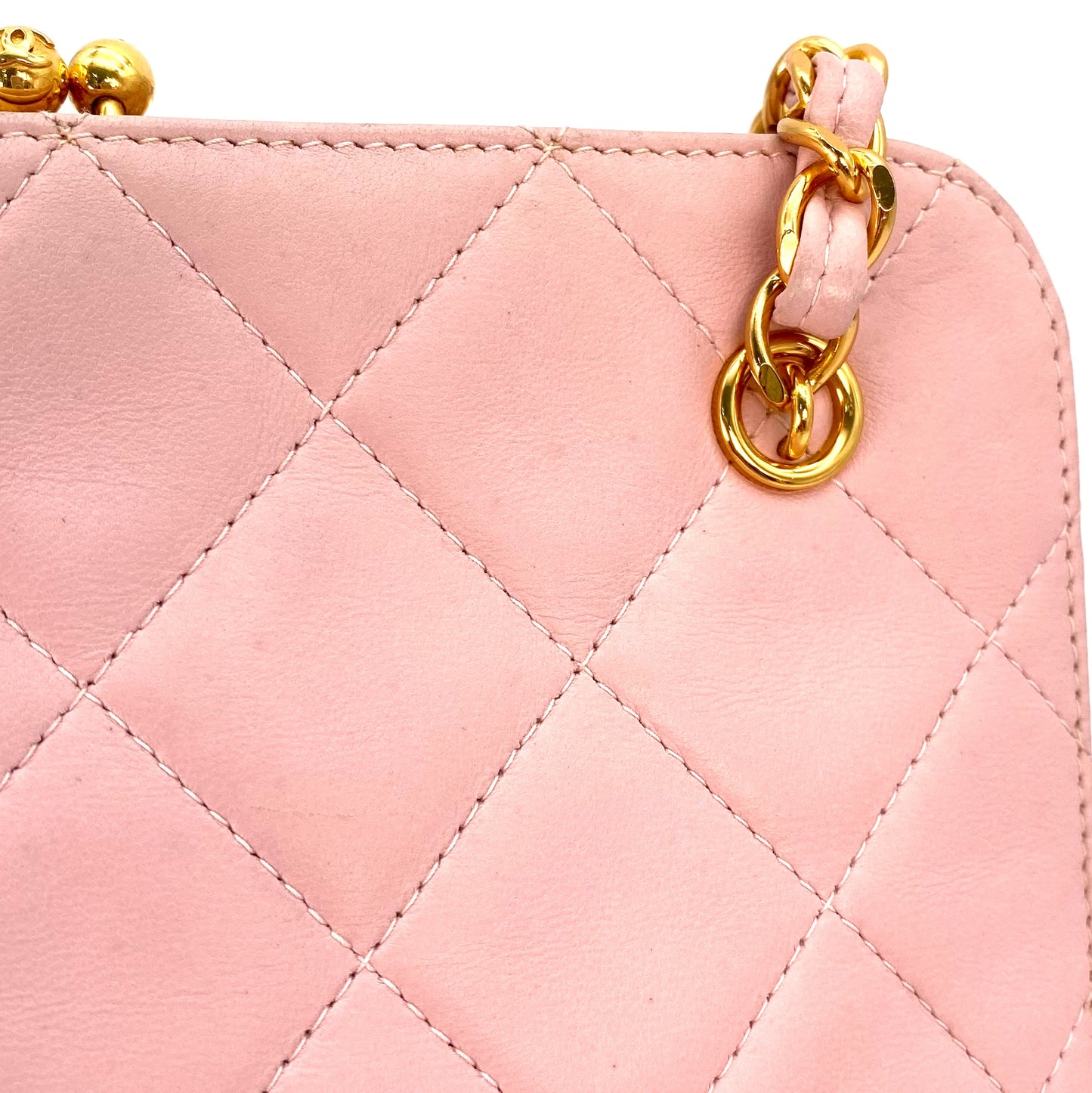 Rosy, 4 Series Matelasse Chain Pink Lambskin with seal only