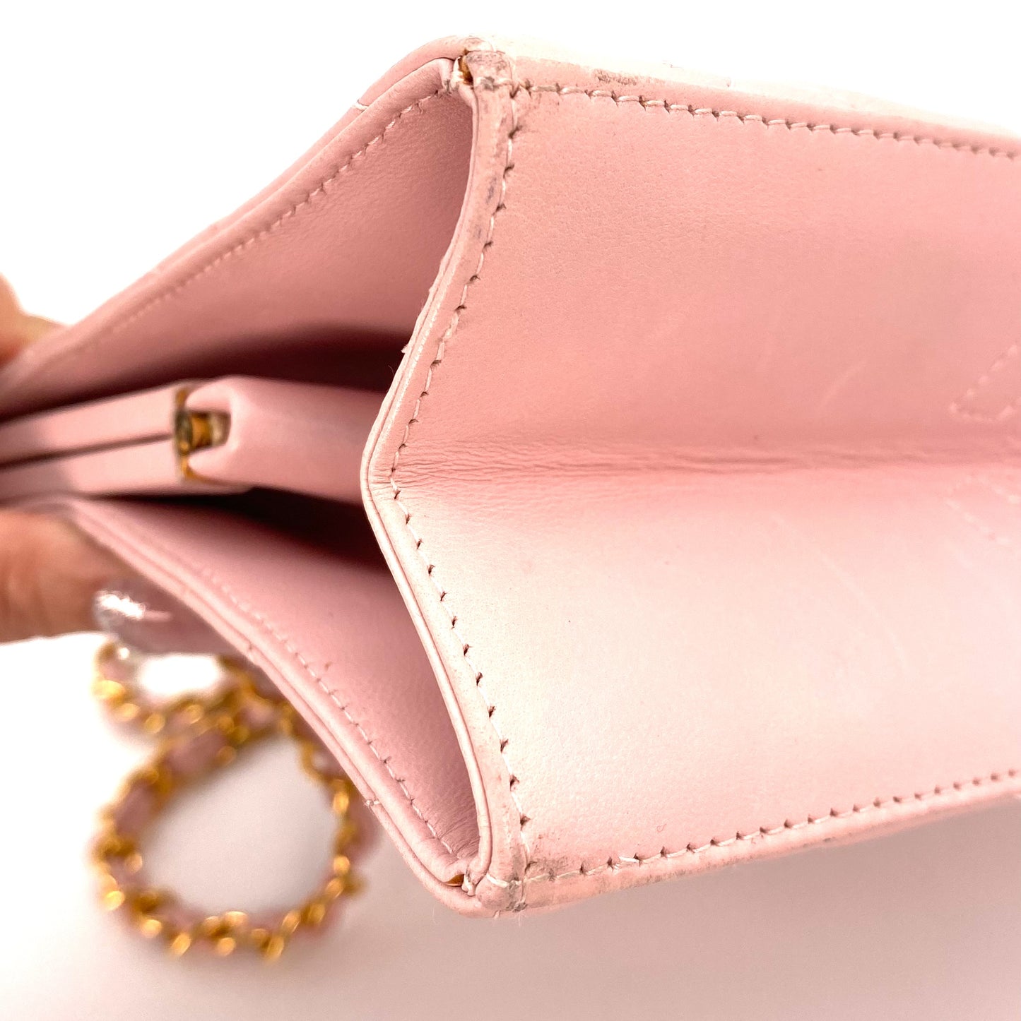 Rosy, 4 Series Matelasse Chain Pink Lambskin with seal only