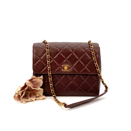 Jasper, 4 Series 23cm Square Dark Brown Mini Lambskin with seal and card