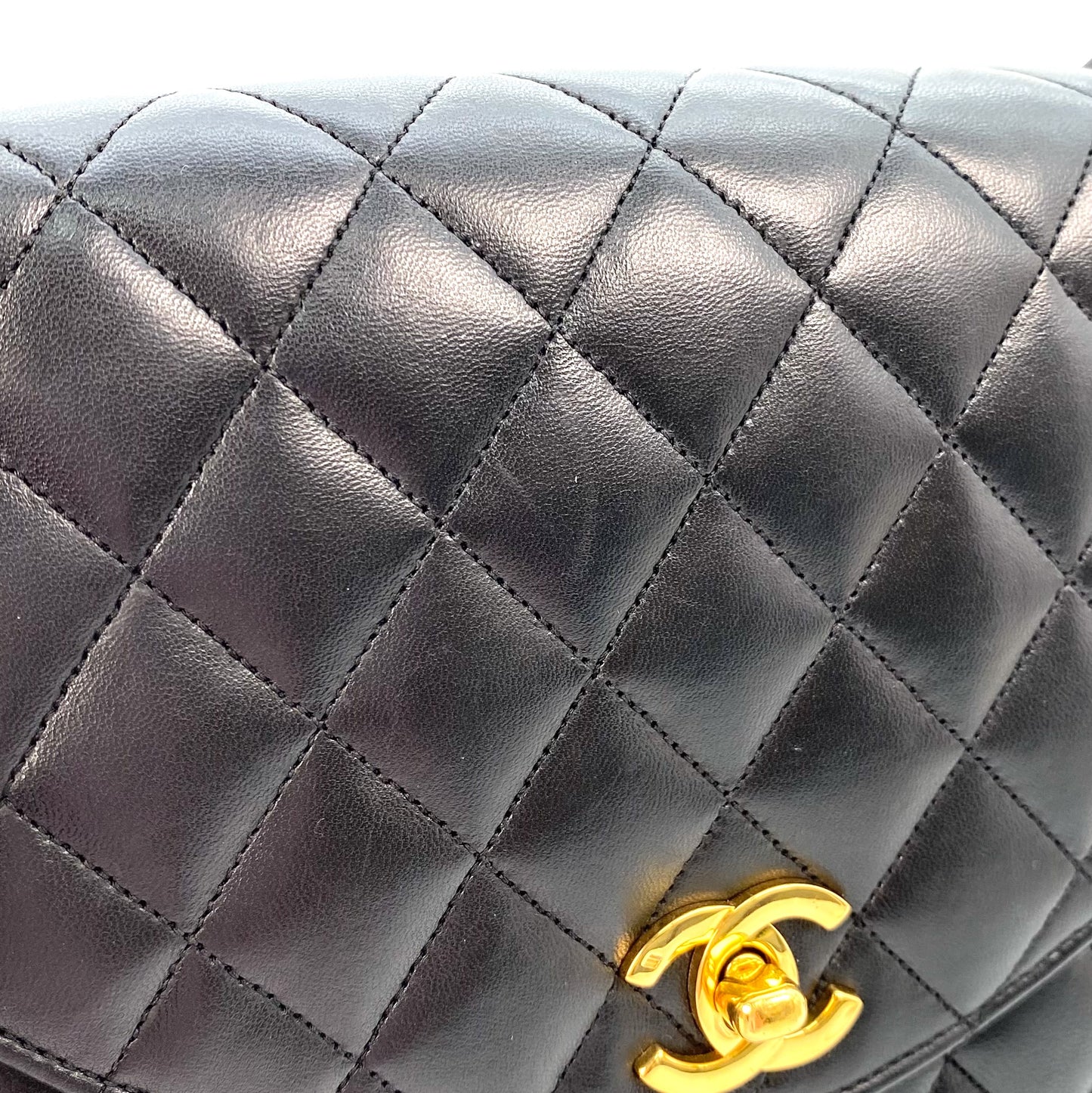 Ian, 0 Series Half Moon Black Lambskin with seal only