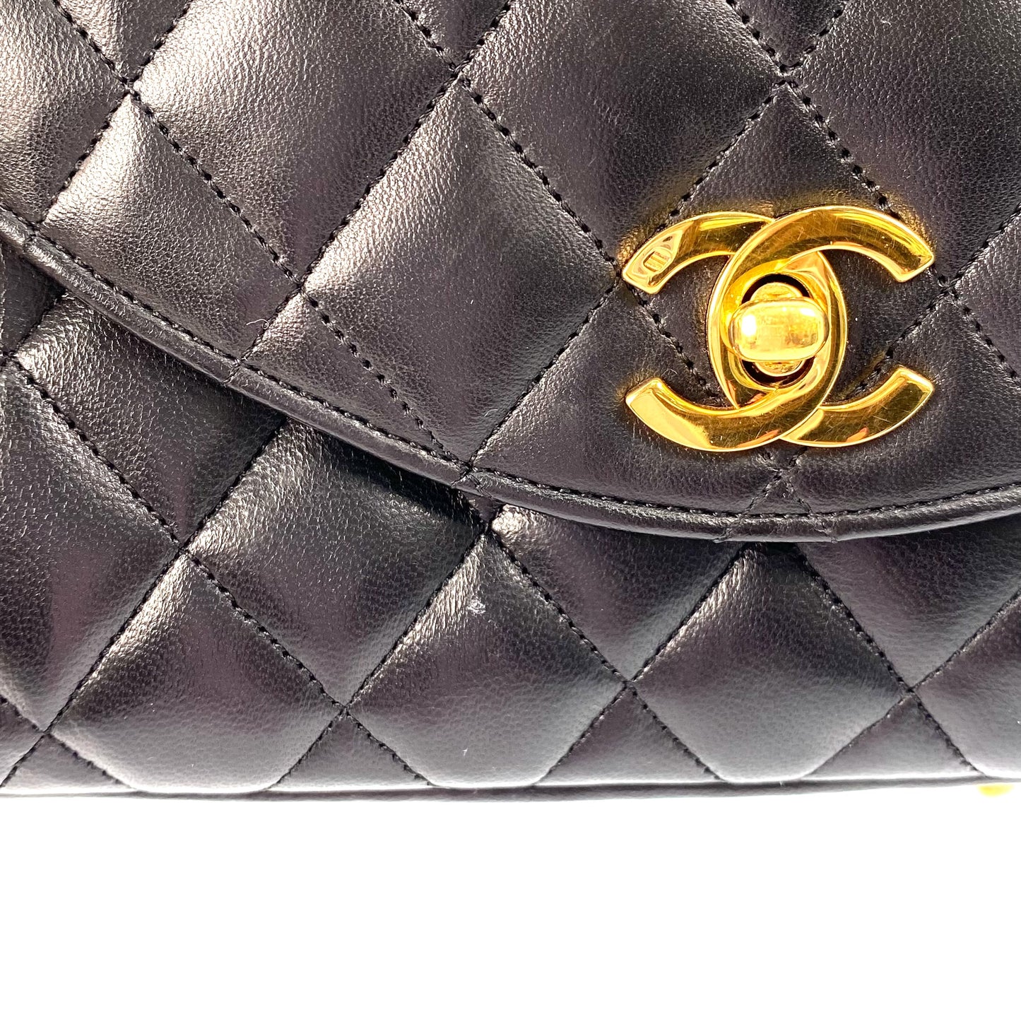 Ian, 0 Series Half Moon Black Lambskin with seal only