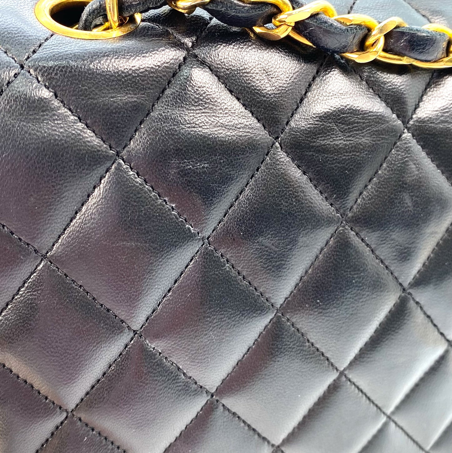 Ian, 0 Series Half Moon Black Lambskin with seal only