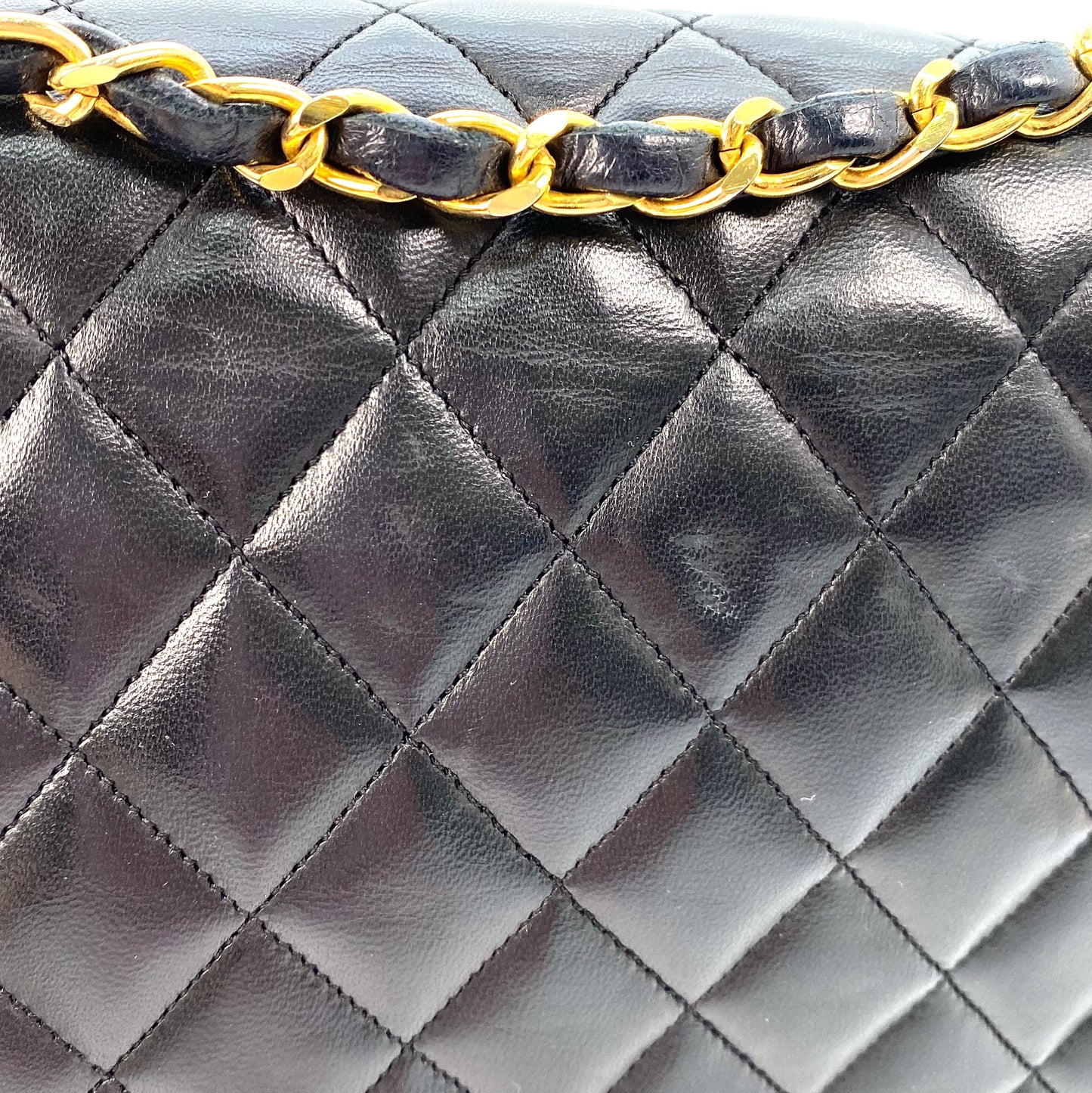 Ian, 0 Series Half Moon Black Lambskin with seal only