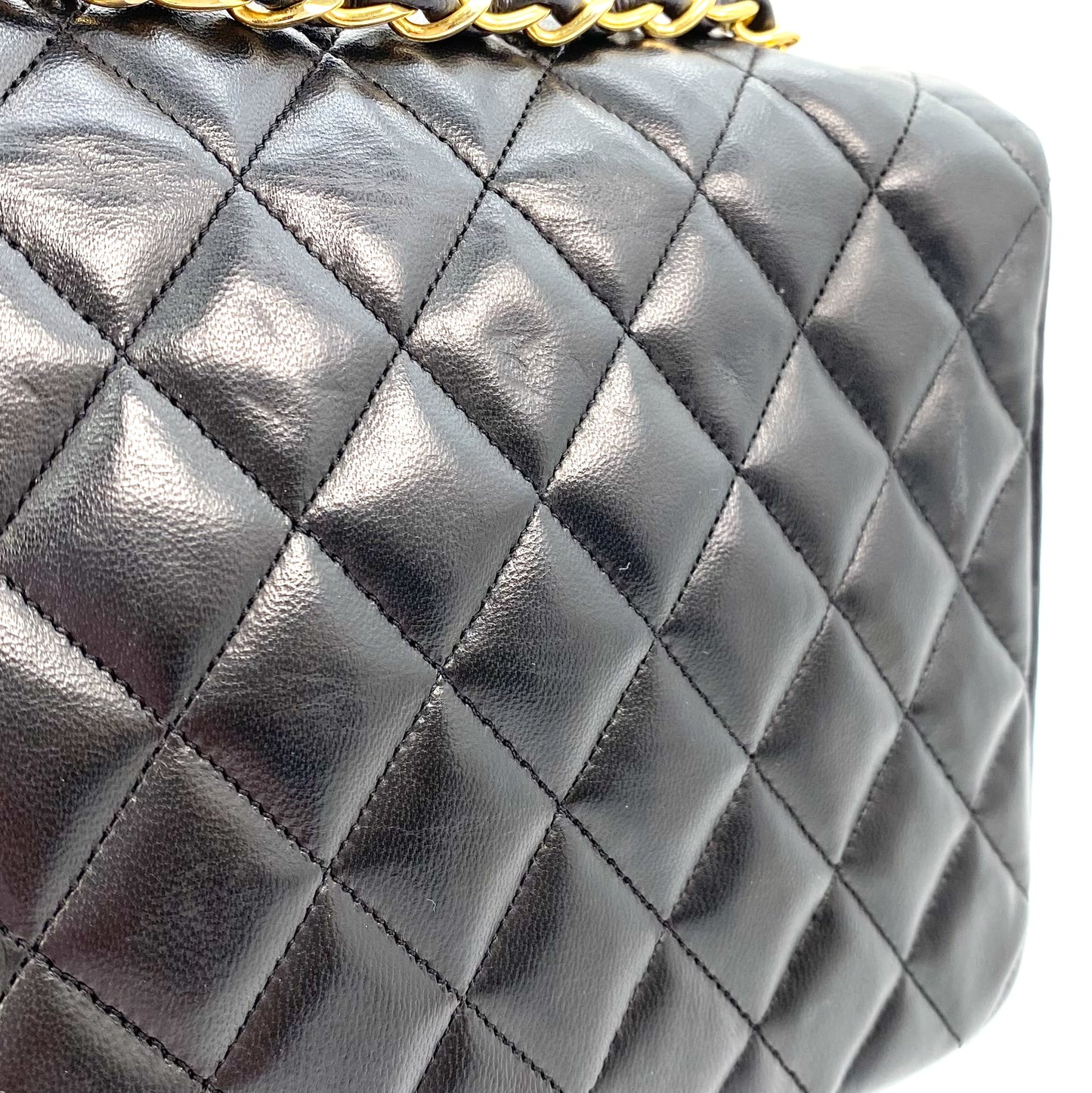 Ian, 0 Series Half Moon Black Lambskin with seal only