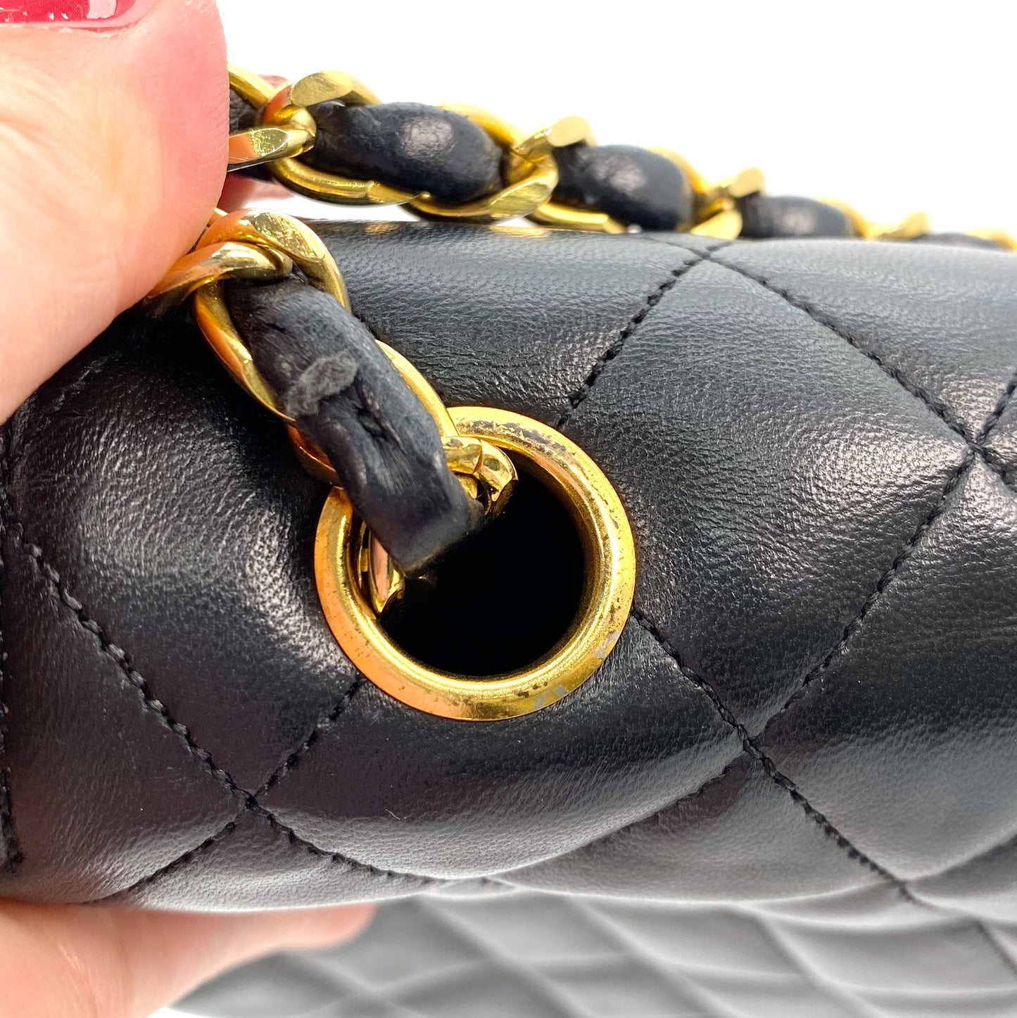 Ian, 0 Series Half Moon Black Lambskin with seal only