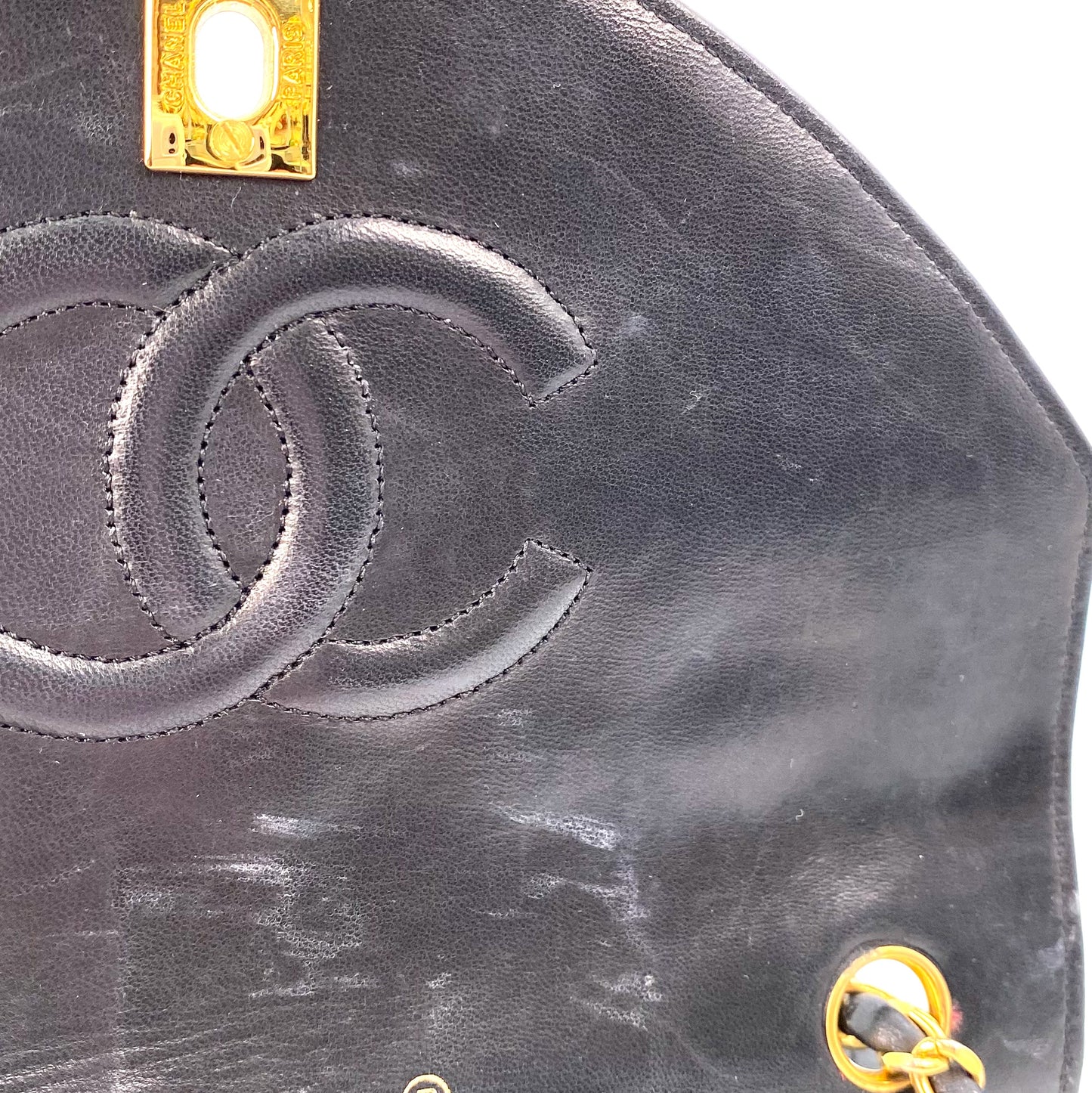 Ian, 0 Series Half Moon Black Lambskin with seal only