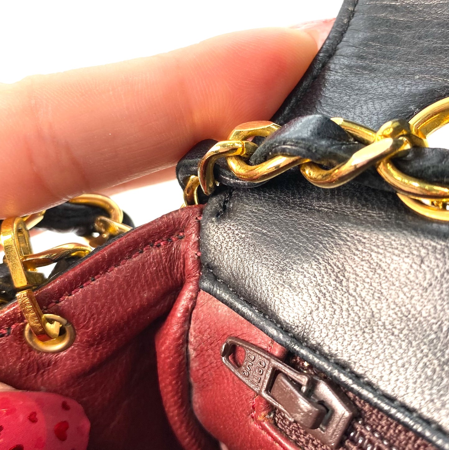 Ian, 0 Series Half Moon Black Lambskin with seal only