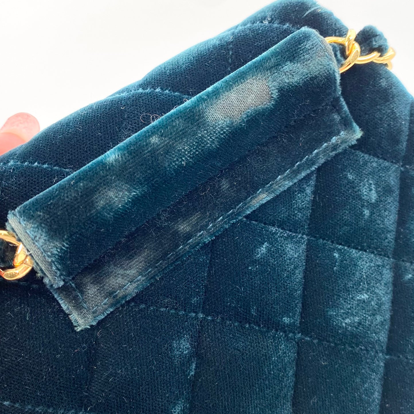 Rowan, 4 Series Mini Velvet Waist Pouch Green Velor with seal and card