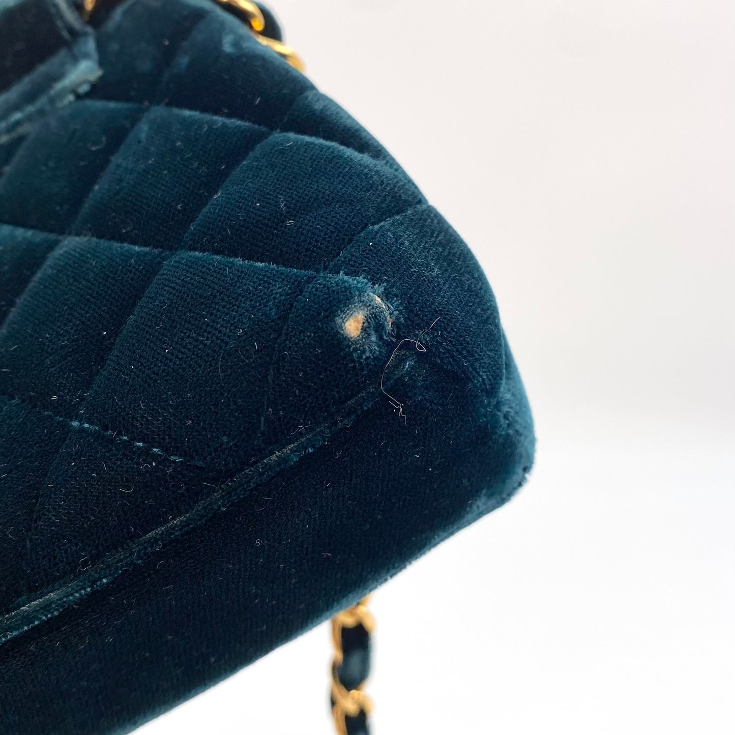 Rowan, 4 Series Mini Velvet Waist Pouch Green Velor with seal and card